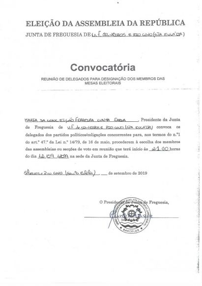 ELEI&Ccedil;&Atilde;O DA ASSEMBLEIA DA REP&Uacute;BLICA