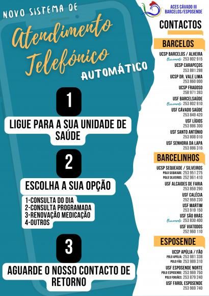 Novo Sistema de Atendimento Telef&oacute;nico Autom&aacute;tico - ACES C&aacute;vado III Barcelos/ Esposende
