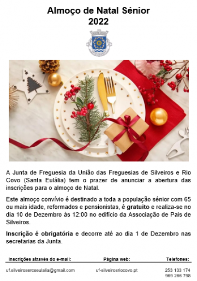 Almo&ccedil;o de Natal para popula&ccedil;&atilde;o S&eacute;nior